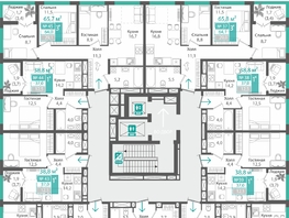 Продается 3-комнатная квартира ЖК Орион, 64  м&sup2;, 10040000 рублей