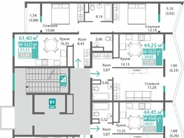 Продается 1-комнатная квартира ЖК Барбарис, 39.82  м&sup2;, 7175914 рублей