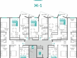 Продается 1-комнатная квартира ЖК Барбарис, 42.52  м&sup2;, 7015800 рублей