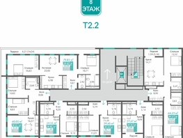 Продается 2-комнатная квартира ЖК Благо, 51.97  м&sup2;, 7893549 рублей