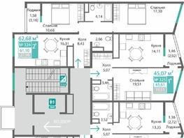 Продается 1-комнатная квартира ЖК Подсолнух, 43.61  м&sup2;, 7546274 рублей
