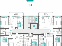 Продается 2-комнатная квартира ЖК Прополис, 53.59  м&sup2;, 7941249 рублей