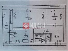 Продается 2-комнатная квартира Садовая ул, 42.9  м&sup2;, 3100000 рублей