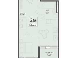 Продается 2-комнатная квартира ЖК Ботаника, сек 5-6, 55.36  м&sup2;, 20336496 рублей