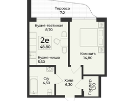 Продается 2-комнатная квартира ЖК Нега, 52.3  м&sup2;, 19739589 рублей