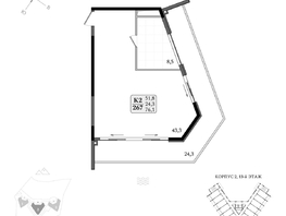 Продается Апартамент АК Летто, 76.1  м&sup2;, 25522256 рублей