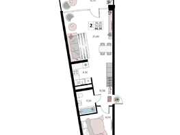 Продается Апартамент АК Атлантис Космос Крым, 66.3  м&sup2;, 27315600 рублей