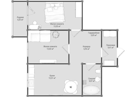 Продается 2-комнатная квартира ЖК Образцово, дома 9-10, 59.45  м&sup2;, 7300000 рублей