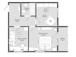 Продается 2-комнатная квартира ЖК Образцово, дома 9-10, 48.74  м&sup2;, 6480000 рублей