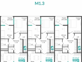 Продается 3-комнатная квартира ЖК Горизонты 3, 81.5  м&sup2;, 10676500 рублей