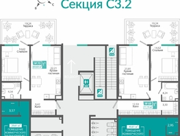 Продается 1-комнатная квартира ЖК Розмарин, 77.74  м&sup2;, 10463260 рублей