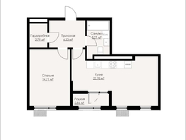 Продается 1-комнатная квартира ЖК Альпина, 54.88  м&sup2;, 9246850 рублей