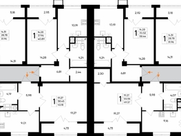 Продается 1-комнатная квартира ЖК Парковые кварталы, этап 2, 38.45  м&sup2;, 6228900 рублей